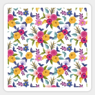 Watercolor Floral Seamless Pattern Art Sticker